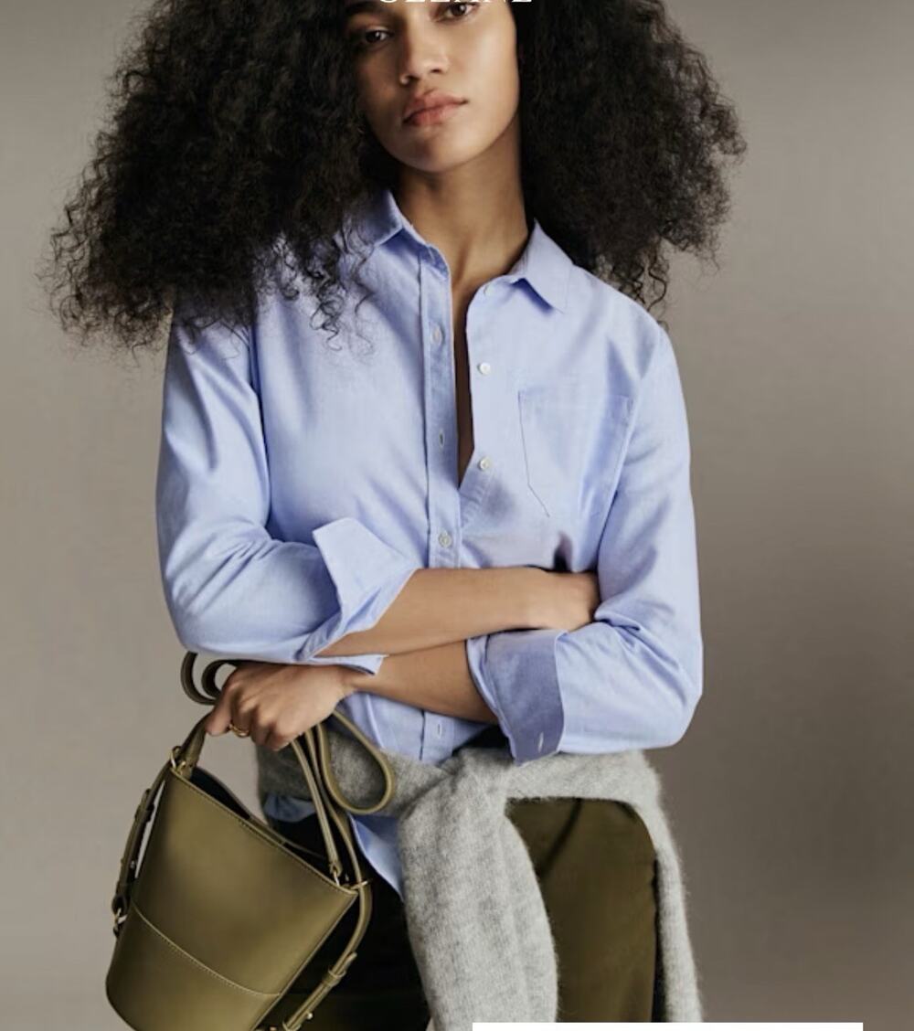 Sezane Tomboy Shirt Women’s Blue US 2